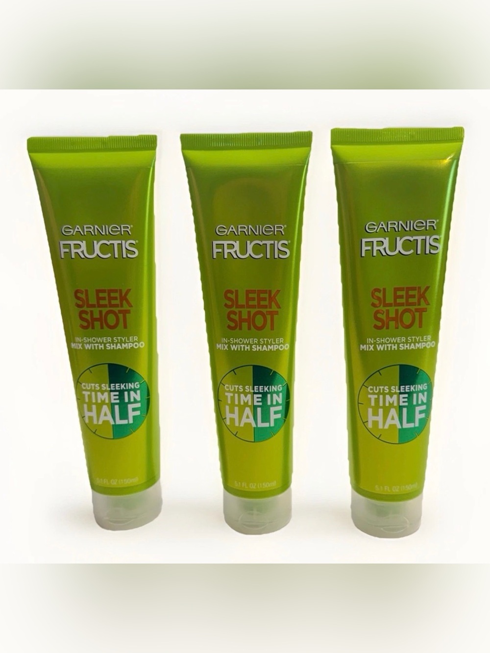 Garnier Hair Care Fructis 3 Pack Sleek Shot In Shower Styler 5.1 oz NEW